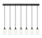 Innovations - 127B-7P-BK-G434-7CL - Seven Light Linear Pendant - Downtown Urban - Matte Black