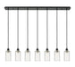 Innovations - 127B-7P-BK-G434-7DE - Seven Light Linear Pendant - Downtown Urban - Matte Black