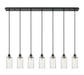 Innovations - 127B-7P-BK-G434-7SDY - Seven Light Linear Pendant - Downtown Urban - Matte Black