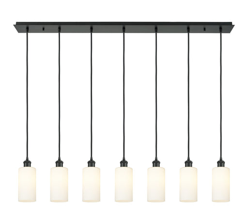 Innovations - 127B-7P-BK-G434-7WH - Seven Light Linear Pendant - Downtown Urban - Matte Black