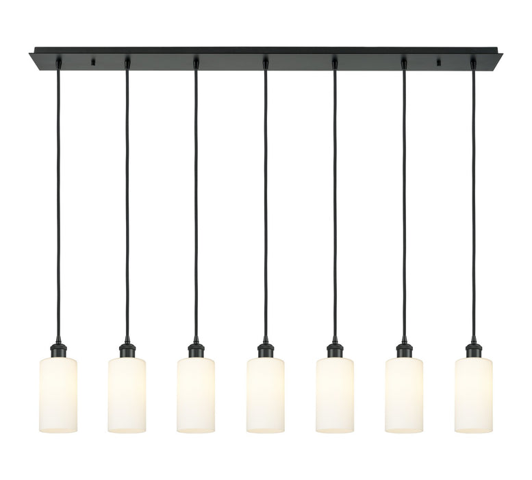 Innovations - 127B-7P-BK-G434-7WH - Seven Light Linear Pendant - Downtown Urban - Matte Black