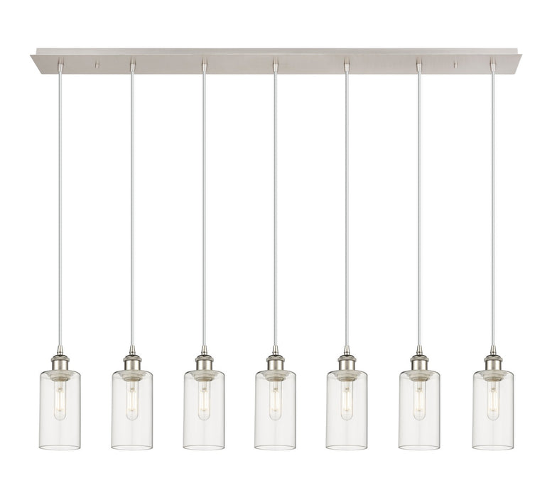 Innovations - 127B-7P-PN-G434-7CL - Seven Light Linear Pendant - Downtown Urban - Polished Nickel