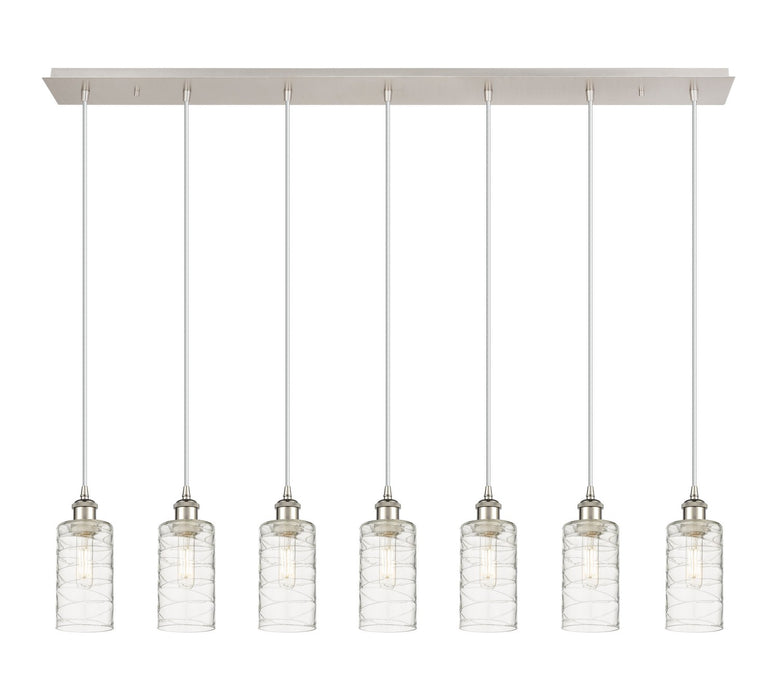 Innovations - 127B-7P-PN-G434-7DE - Seven Light Linear Pendant - Downtown Urban - Polished Nickel