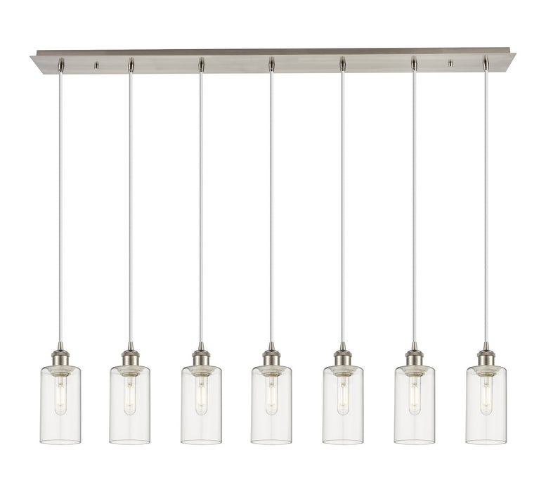 Innovations - 127B-7P-SN-G434-7CL - Seven Light Linear Pendant - Downtown Urban - Brushed Satin Nickel