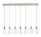 Innovations - 127B-7P-SN-G434-7CL - Seven Light Linear Pendant - Downtown Urban - Brushed Satin Nickel