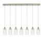 Innovations - 127B-7P-SN-G434-7DE - Seven Light Linear Pendant - Downtown Urban - Brushed Satin Nickel