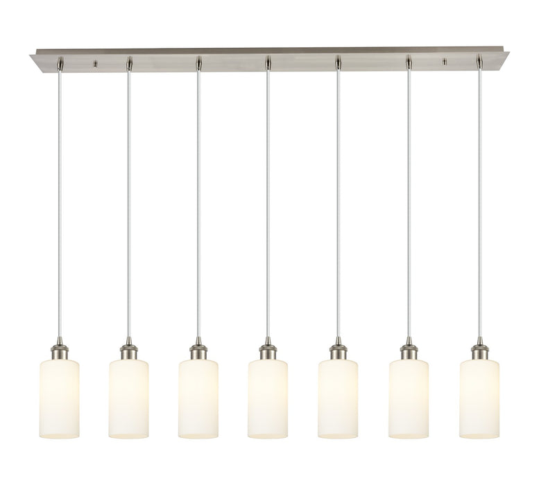 Innovations - 127B-7P-SN-G434-7WH - Seven Light Linear Pendant - Downtown Urban - Brushed Satin Nickel