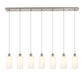 Innovations - 127B-7P-SN-G434-7WH - Seven Light Linear Pendant - Downtown Urban - Brushed Satin Nickel