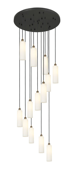 Innovations - 132BK-B-13P-BB-G434-12WH - 13 Light Pendant - Downtown Urban - Brushed Brass