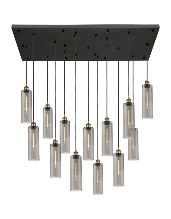 Innovations - 154BK-B-13P-BB-G434-12SM - 13 Light Pendant - Downtown Urban - Brushed Brass