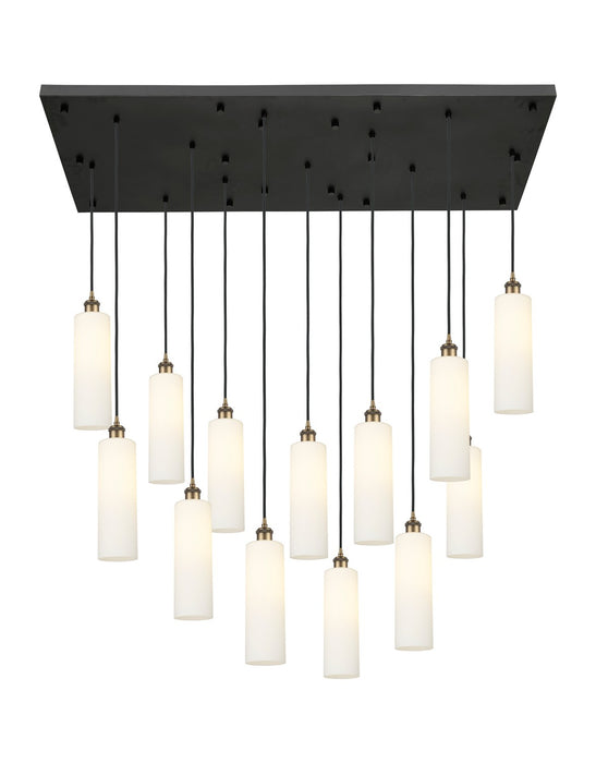 Innovations - 154BK-B-13P-BB-G434-12WH - 13 Light Pendant - Downtown Urban - Brushed Brass