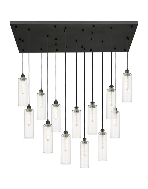 Innovations - 154BK-B-13P-BK-G434-12CL - 13 Light Pendant - Downtown Urban - Matte Black