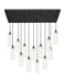 Innovations - 154BK-B-13P-BK-G434-12CL - 13 Light Pendant - Downtown Urban - Matte Black