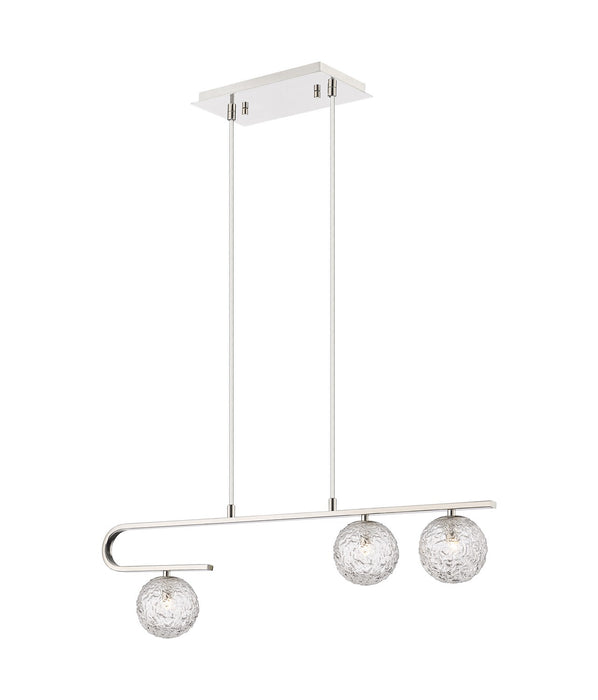 Innovations - 320-3I-PN-G320-5CL-PN - Three Light Island Pendant - Barrington - Polished Nickel