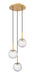 Innovations - 320-3P-BB-G320-6CL-BB - Three Light Mini Pendant - Barrington - Brushed Brass