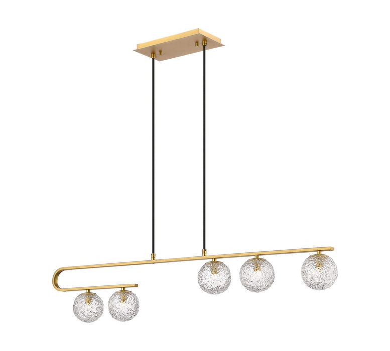 Innovations - 320-5I-BB-G320-5CL-BB - Five Light Island Pendant - Barrington - Brushed Brass