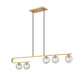 Innovations - 320-5I-BB-G320-5CL-BB - Five Light Island Pendant - Barrington - Brushed Brass