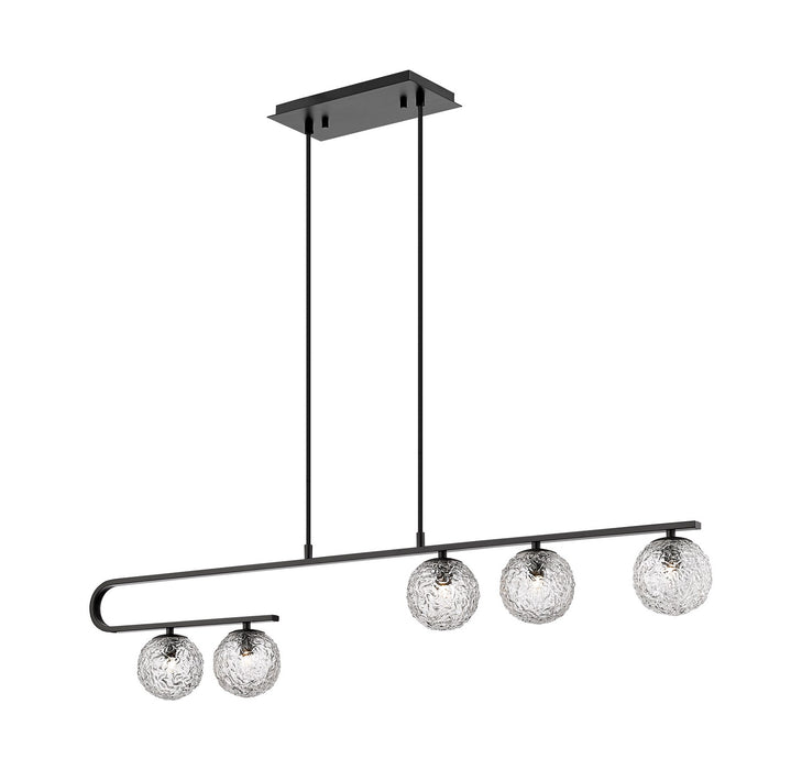 Innovations - 320-5I-BK-G320-5CL-BK - Five Light Island Pendant - Barrington - Matte Black