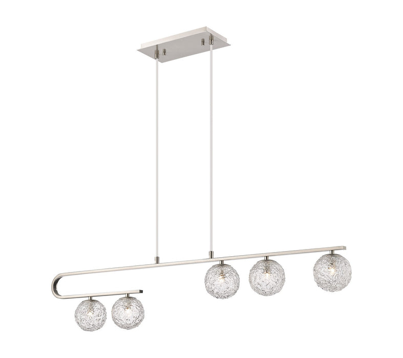 Innovations - 320-5I-SN-G320-5CL-SN - Five Light Island Pendant - Barrington - Brushed Satin Nickel