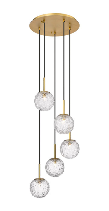 Innovations - 320-5P-BB-G320-6CL-BB - Five Light Mini Pendant - Barrington - Brushed Brass