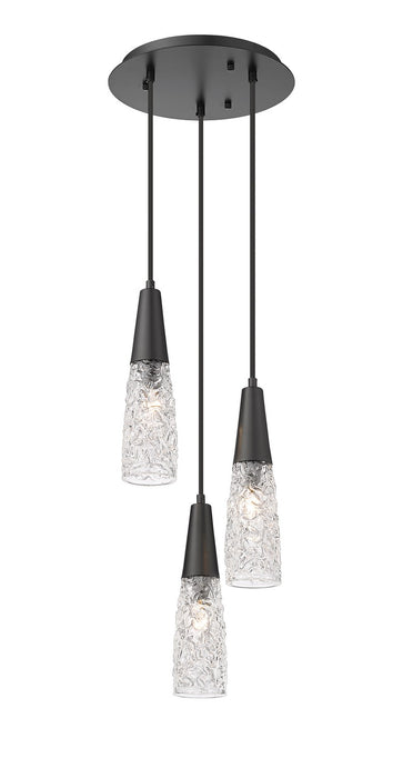 Innovations - 322-3P-BK-G322-3CL - Three Light Pendant - Amherst Brook - Matte Black