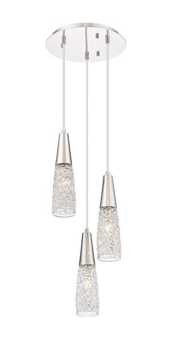 Innovations - 322-3P-PN-G322-3CL - Three Light Pendant - Amherst Brook - Polished Nickel