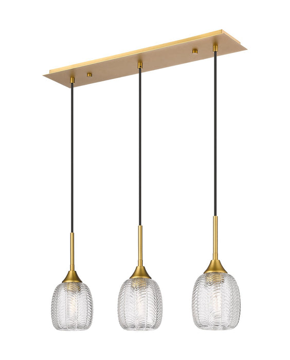 Innovations - 323-3I-BB-G323-5CL - Three Light Island Pendant - Berkshire - Brushed Brass