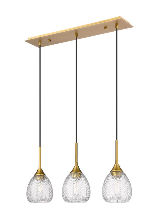 Innovations - 323-3I-BB-G323-6CL - Three Light Island Pendant - Berkshire - Brushed Brass