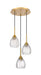 Innovations - 323-3P-BB-G323-6CL - Three Light Pendant - Berkshire - Brushed Brass