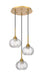 Innovations - 323-3P-BB-G323-7CL - Three Light Pendant - Berkshire - Brushed Brass