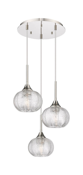 Innovations - 323-3P-PN-G323-7CL - Three Light Pendant - Berkshire - Polished Nickel