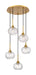 Innovations - 323-5P-BB-G323-7CL - Five Light Pendant - Berkshire - Brushed Brass