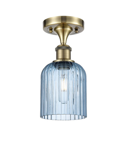 Ballston One Light Semi-Flush Mount Antique Brass