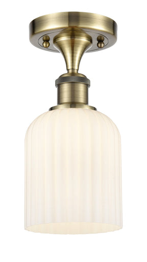 Ballston One Light Semi-Flush Mount Antique Brass