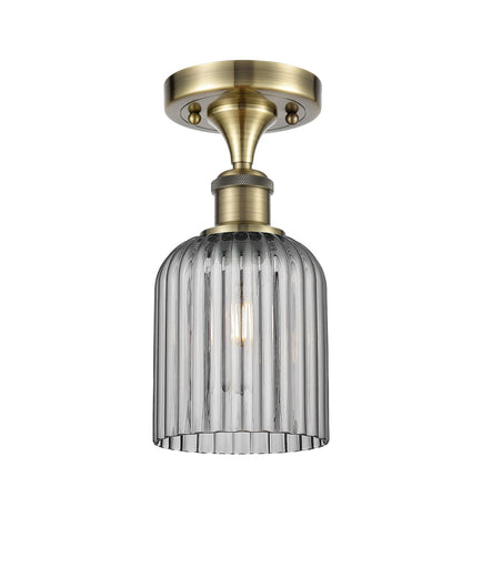 Ballston One Light Semi-Flush Mount Antique Brass