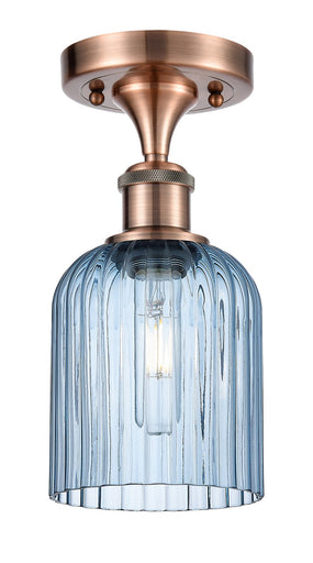 Ballston One Light Semi-Flush Mount Antique Copper