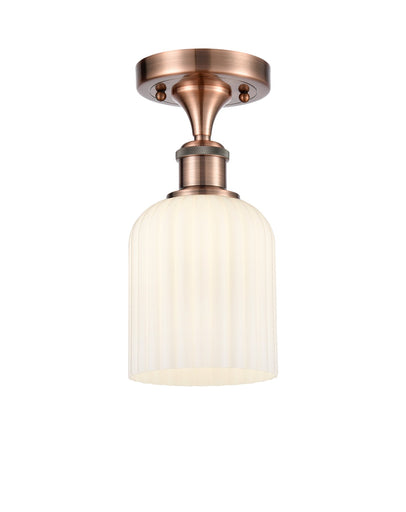 Ballston One Light Semi-Flush Mount Antique Copper