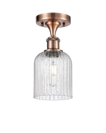 Ballston One Light Semi-Flush Mount Antique Copper