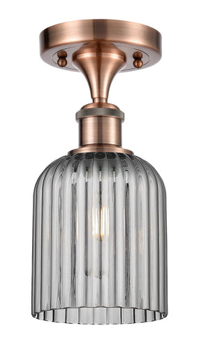 Ballston One Light Semi-Flush Mount Antique Copper