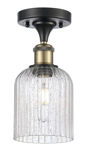 Ballston One Light Semi-Flush Mount Black Antique Brass