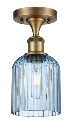 Ballston One Light Semi-Flush Mount Brushed Brass