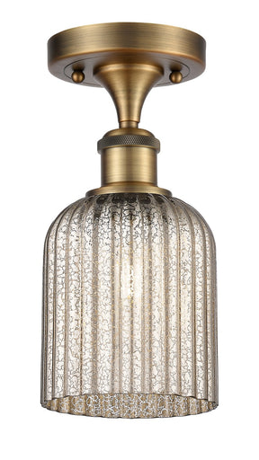 Ballston One Light Semi-Flush Mount Brushed Brass