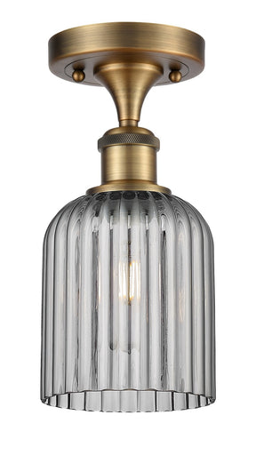 Ballston One Light Semi-Flush Mount Brushed Brass