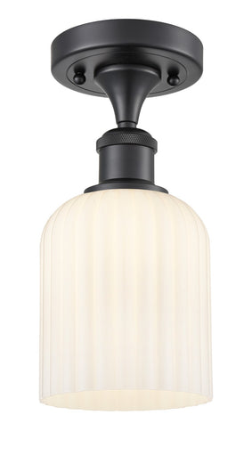 Ballston One Light Semi-Flush Mount Matte Black
