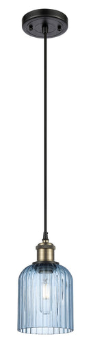 Ballston One Light Mini Pendant Black Antique Brass