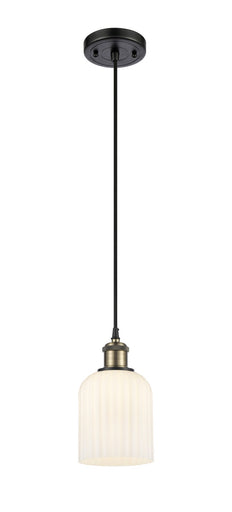 Ballston One Light Mini Pendant Black Antique Brass