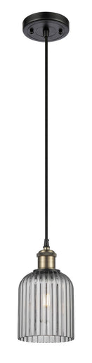 Ballston One Light Mini Pendant Black Antique Brass