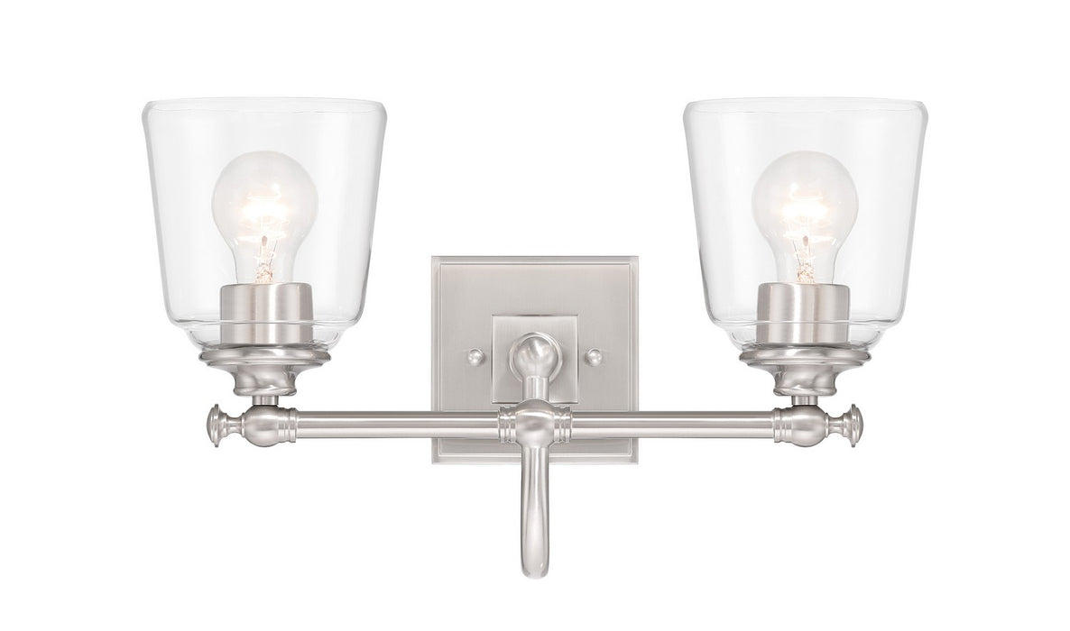 Minka-Lavery - 4002-84 - Two Light Bath Vanity - Antonia - Brushed Nickel