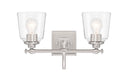 Minka-Lavery - 4002-84 - Two Light Bath Vanity - Antonia - Brushed Nickel