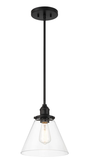 Minka-Lavery - 5686-66A - One Light Mini Pendant - Barwell - Coal Black